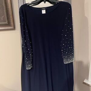 Navy Blue Dress perfect for that holiday party. Bought at macys wore once.